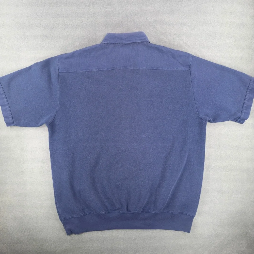Vintange Norm Thompson Mens XL Double Pocket Normcore Short Sleeve Knit Polo